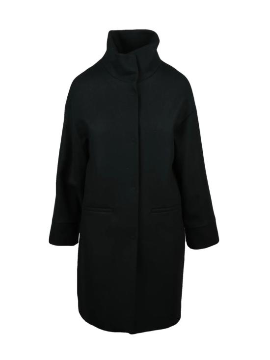 25FW 올리보 호리가미 코트 블랙 버진 울 혼방
