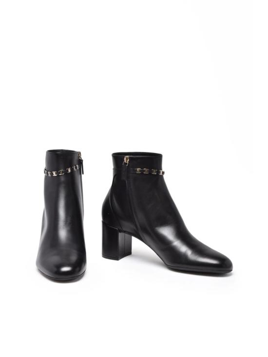 25FW 살바토레 페라가모 부츠 블랙 가죽 길라 - SALVATORE FERRAGAMO