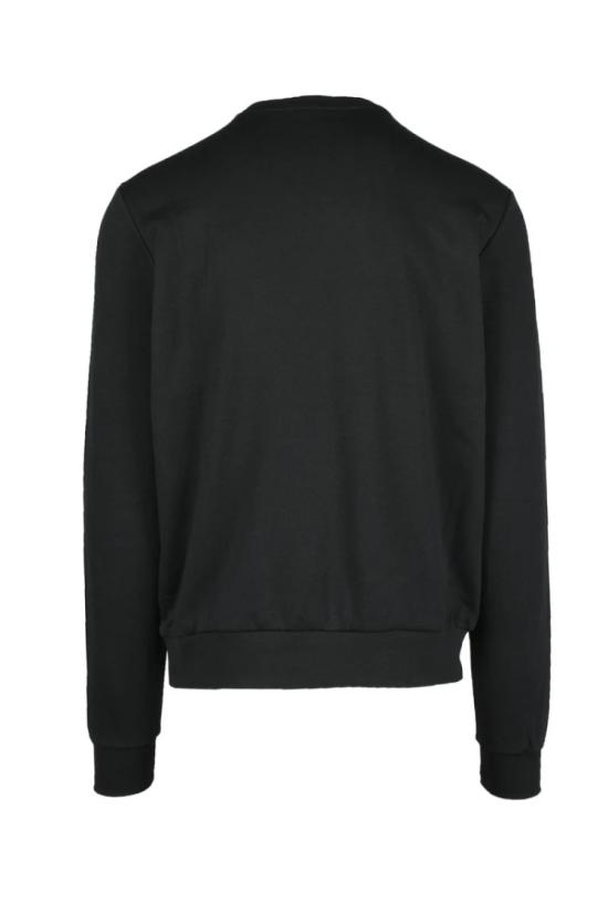  커스텀네셔널 긴팔 티셔츠 블랙 미니멀리스트 코튼 스웨트셔츠 - COSTUME NATIONAL