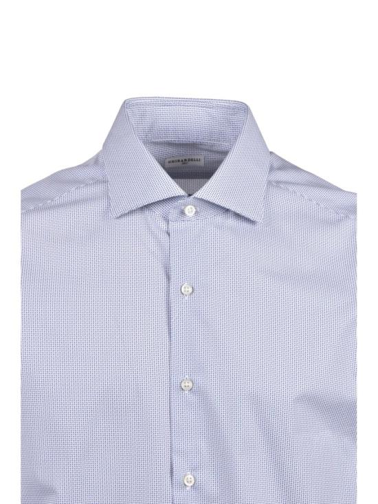 25SS 기라델리 셔츠 화이트 블루 마이크로 체크 - GHIRARDELLI