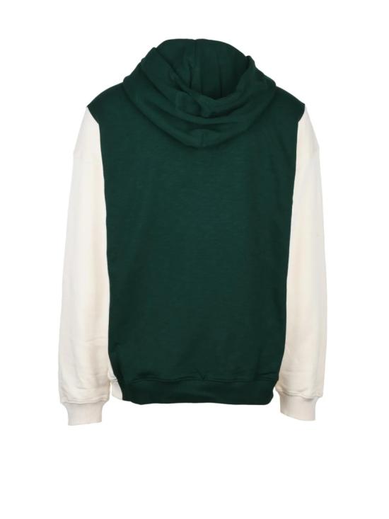25SS 타미힐피거 탑 녹색 배색 소매 면 후드티 - TOMMY HILFIGER
