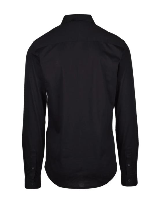 25SS 알마니 셔츠 검정색 맞춤형 면 - ARMANI