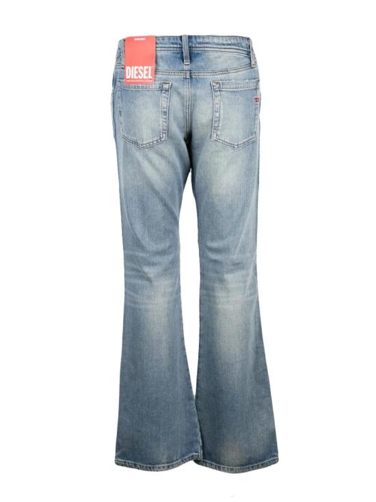 25FW 디젤 데님 팬츠 연한 파란색 면 소재의 D-백클러 슬림 진 - DIESEL