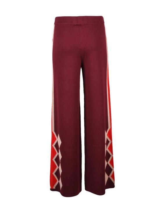 25FW 캉그라 스트레이트 팬츠 기하학적 패턴과 와이드  실루엣의  니트 울 점프수트 - KANGRA