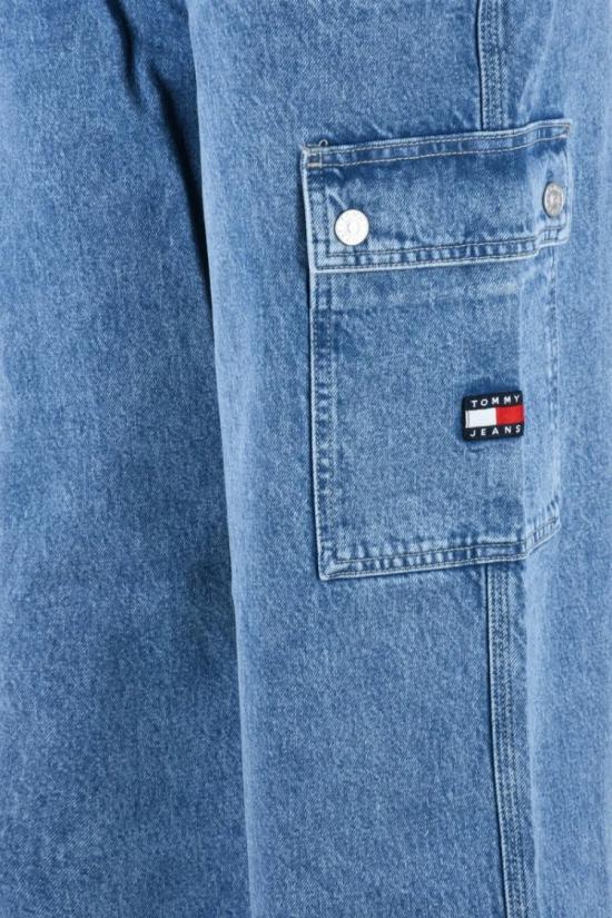  토미진 데님 팬츠 블루 와이드 레그 하이웨이스트 진 - TOMMY JEANS