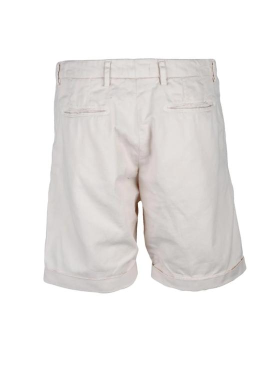  Giancarlo Desenzano 숏팬츠 흰색 소매단이 있는 린넨 혼방 반바지 - OTHER BRANDS