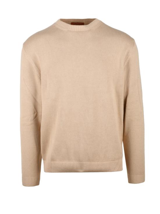 25SS 다니엘피에솔리 니트웨어 베이지 컬러의 편안한 면 풀오버
