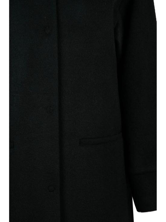 25FW 올리보 호리가미 코트 블랙 버진 울 혼방 - OLIVER HORIGAMY
