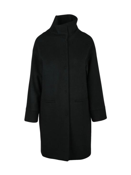 25FW 올리보 호리가미 코트 블랙 버진 울 혼방