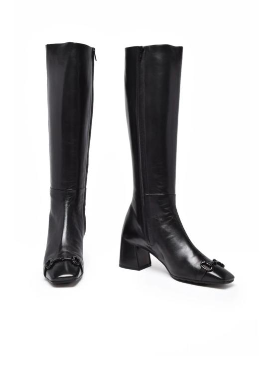 25FW 마라 비니 부츠 블랙 가죽 라운드 토 - MARA BINI