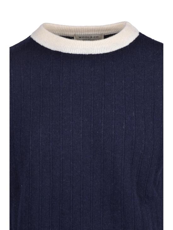 25FW 울앤코 스웨터 최상급 메리노 울과 캐시미어 혼방 소재의 크루넥 스웨터 - WOOL & CO