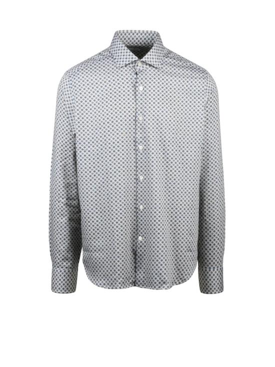 25FW 손리사 긴팔 셔츠 클래식 칼라와 은은한 패턴이 돋보이는 Sonrisa Fior Di Cotone