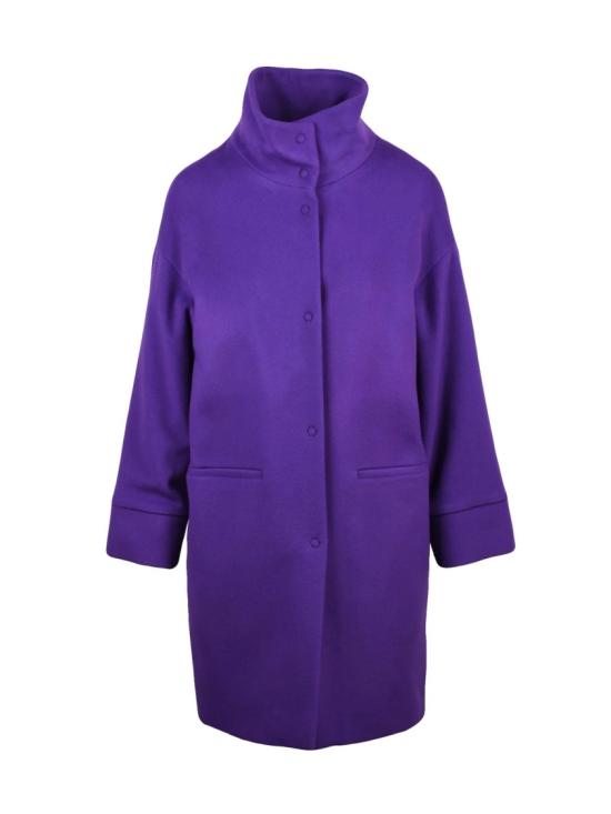 25FW 올리보 호리가미 코트 보라색 버진 울 혼방