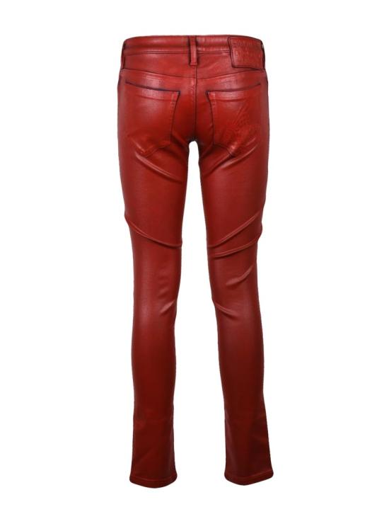 25FW 비비안웨스트우드 가죽 자켓 레드 스트레치 코튼 슬림핏 청바지 - VIVIENNE WESTWOOD