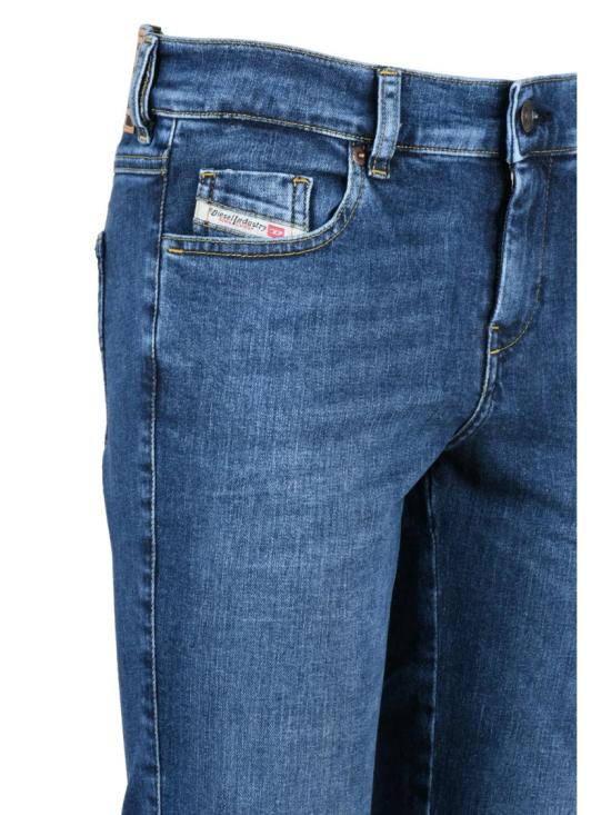 25FW 디젤 데님 팬츠 블루 코튼 블렌드 D-샌디 레이아프 슬림 진 - DIESEL
