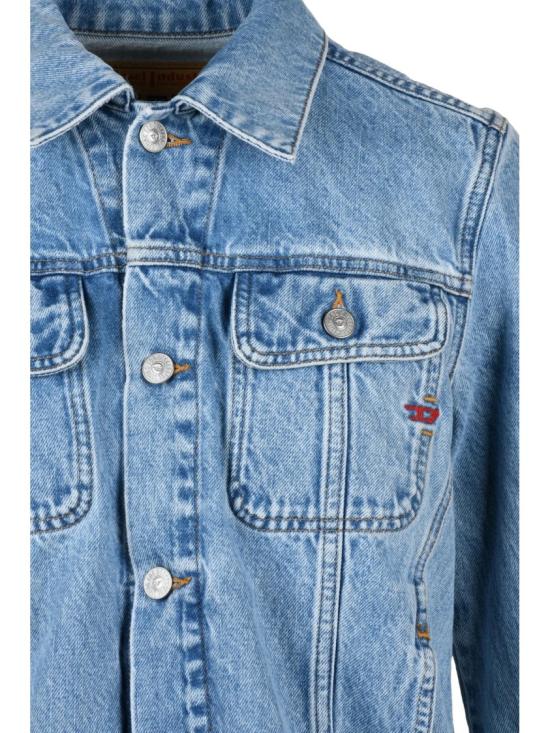 25FW 디젤 데님 자켓 연한 파란색 버튼업  재킷 (플랩 포켓 포함) - DIESEL