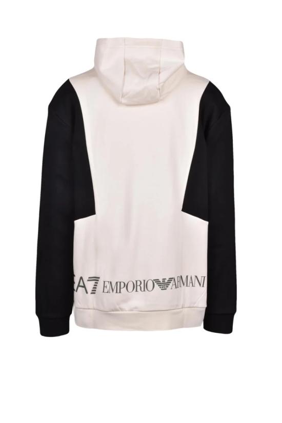  엠포리오 아르마니 후드 티셔츠 크림색 기모면 후드티 - EMPORIO ARMANI