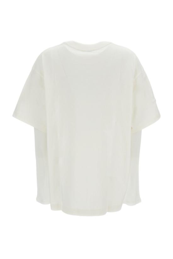 26FW 아크네 스튜디오 자수 레이어드 티셔츠 자수 레이어드 티셔츠 AL0560DGD White - ACNE STUDIOS