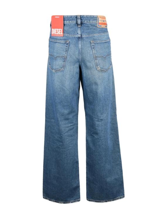 25FW 디젤 데님 팬츠 파란색 면 소재 루즈핏 청바지 - DIESEL