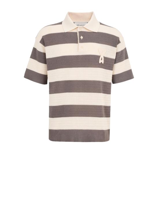 26SS 아미 코튼 아미 드 하트 폴로 HPL432 KN0153 A152 BLANC CREME CARBONE