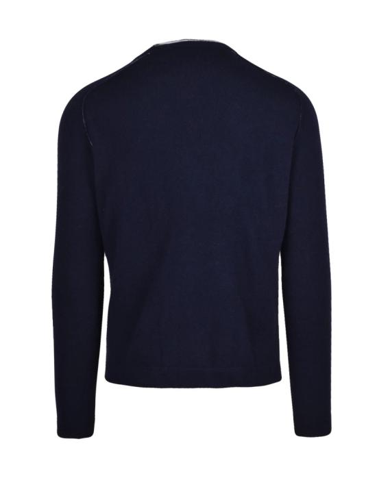 25FW 울앤코 긴팔 티셔츠 래글런 소매 니트 스웨트셔츠 (대조적인 트림 장식) - WOOL & CO