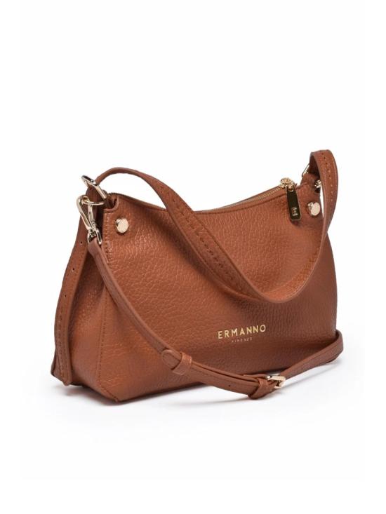 25FW 에르마노 피렌제 숄더백 코냑 색상의 질감 있는 폴리우레탄 소재 유니티 - ERMANNO FIRENZE