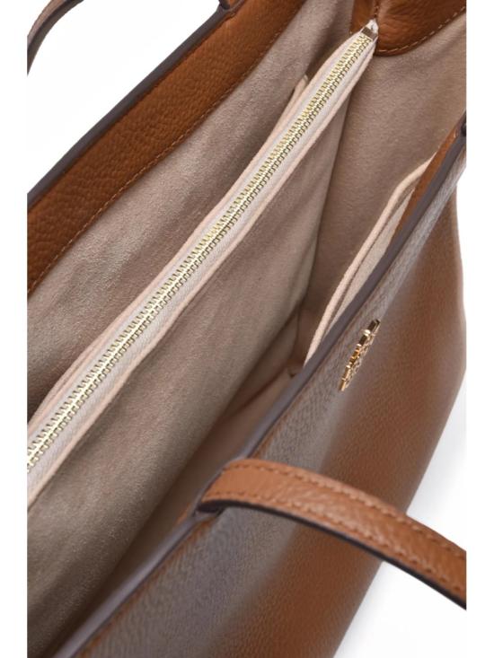 25FW 토리버치 숄더백 견고한 송아지 가죽 토트백 (스웨이드 안감) - TORY BURCH