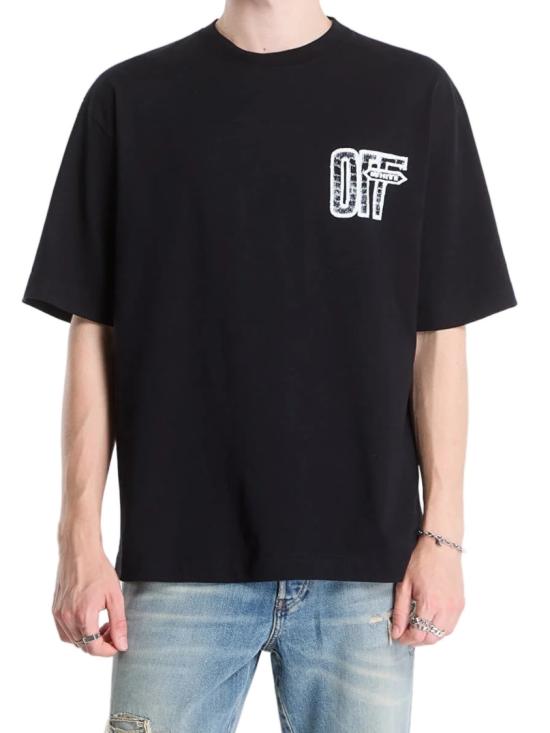 26FW 오프화이트 반팔 티셔츠 44MAA120F26J00Y001 Black