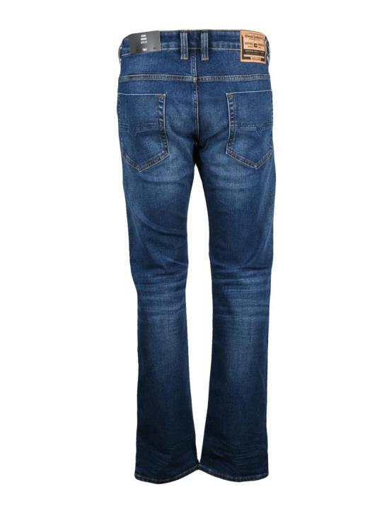 25FW 디젤 데님 팬츠 블루 코튼 블렌드 사파도 스트레이트 레그 진 - DIESEL