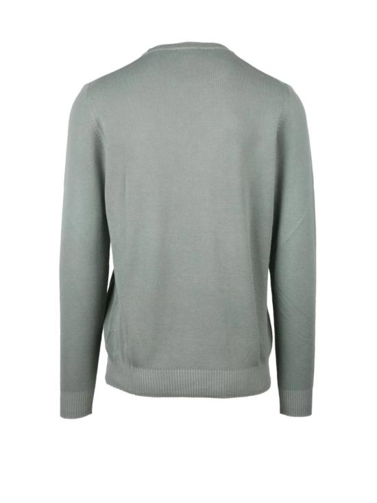 25SS Terzo Fuso 1952 니트웨어 세이지 그린 색상의 질감 있는 면 스웨터 - OTHER BRANDS