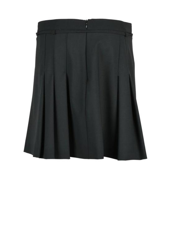 25FW 마렐라 스포츠 미디 스커트 맞춤형 허리밴드가 있는 주름 장식 블랙 미니 - MARELLA SPORT