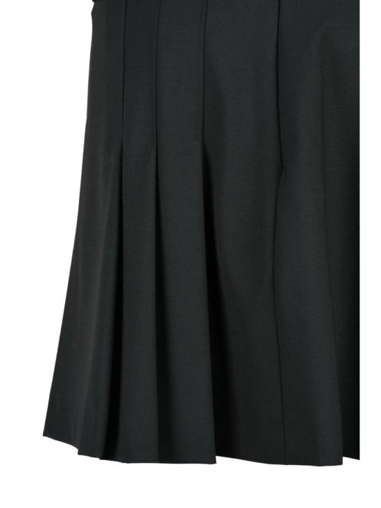 25FW 마렐라 스포츠 미디 스커트 맞춤형 허리밴드가 있는 주름 장식 블랙 미니 - MARELLA SPORT