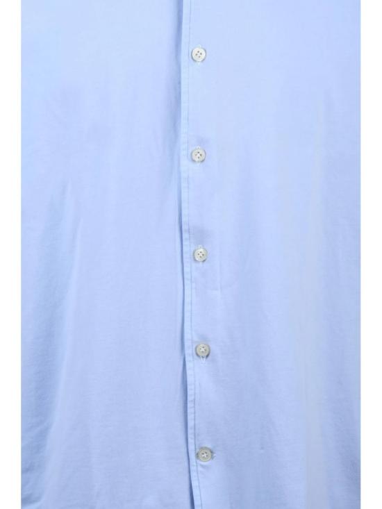 25FW 손리사 긴팔 셔츠 연한 파란색 신축성 있는 캐주얼  (앞면 버튼 여밈) - SONRISA