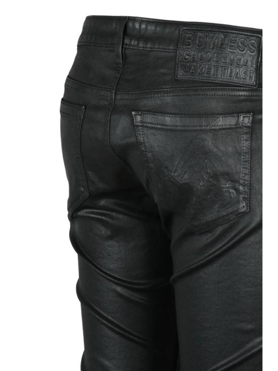 25FW 비비안웨스트우드 가죽 자켓 블랙 스트레치 코튼 슬림핏 청바지 - VIVIENNE WESTWOOD