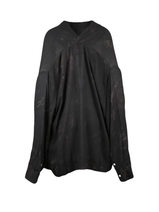 25FW 비비안웨스트우드 블라우스 블랙 비스코스 폴드 블라우스 - VIVIENNE WESTWOOD