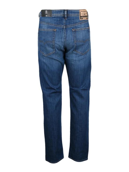 25FW 디젤 데님 팬츠 파란색 스트레치 코튼 테이퍼드 진 - DIESEL