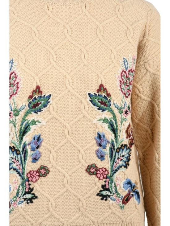 25FW 에트로 스웨터 크루넥 스웨터, 입체 자수 디테일 - ETRO