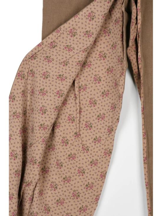25FW 비비안웨스트우드 스트레이트 팬츠 꽃무늬 안감이 있는 하이웨이스트 린넨 - VIVIENNE WESTWOOD