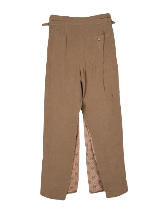 25FW 비비안웨스트우드 스트레이트 팬츠 꽃무늬 안감이 있는 하이웨이스트 린넨 - VIVIENNE WESTWOOD