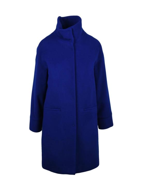 25FW 올리보 호리가미 코트 블루 버진 울 혼방