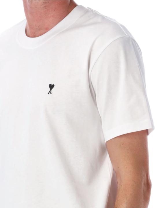 26FW 아미 스몰 하트 로고 라이트 코튼 저지 티셔츠 HTS346724100 White - AMI