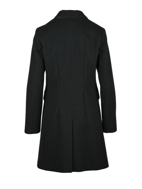 25FW 메르씨 코트 블랙 폴리에스터 혼방 더블 브레스트 - MERCI