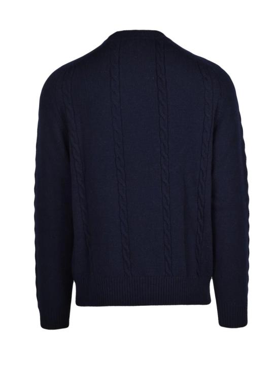 25FW 울앤코 스웨터 세로 케이블 니트 크루넥 스웨터 (메리노 울 소재) - WOOL & CO