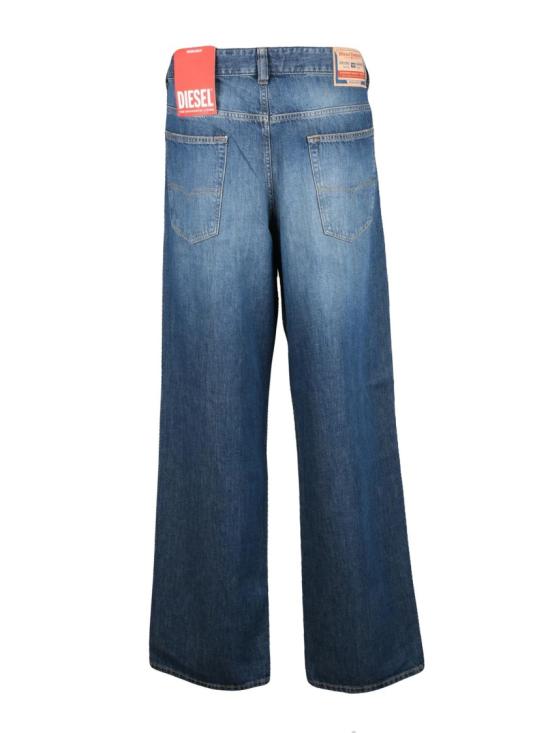 25FW 디젤 데님 팬츠 블루 코튼 릴랙스드 진 - DIESEL