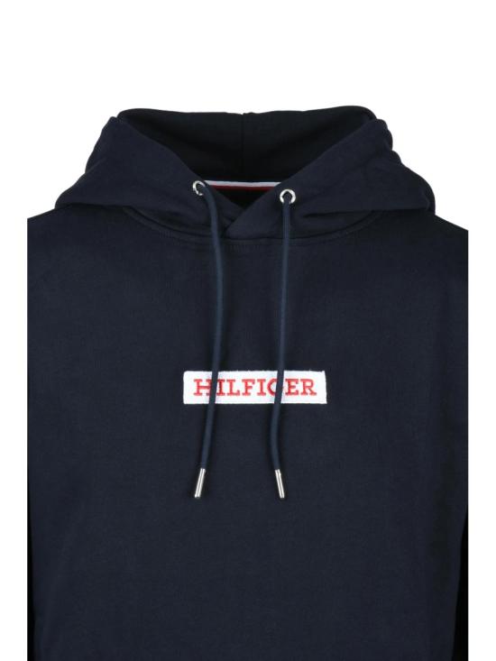 25SS 타미힐피거 탑 블루 딥 코튼 후드티 - TOMMY HILFIGER