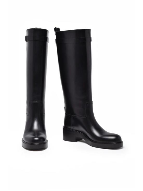 25FW 살바토레 페라가모 부츠 블랙 가죽 로잘리 - SALVATORE FERRAGAMO