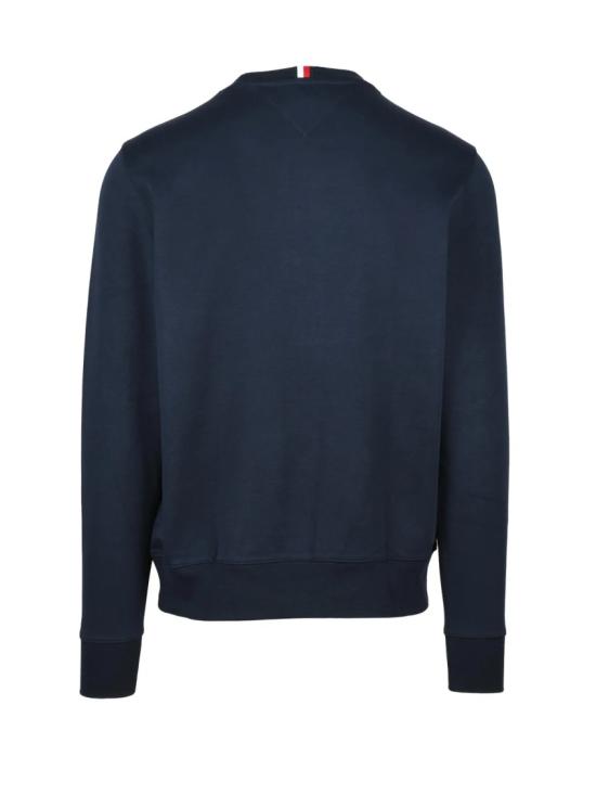 25SS 타미힐피거 니트웨어 파란색 크루넥 면 점퍼 - TOMMY HILFIGER