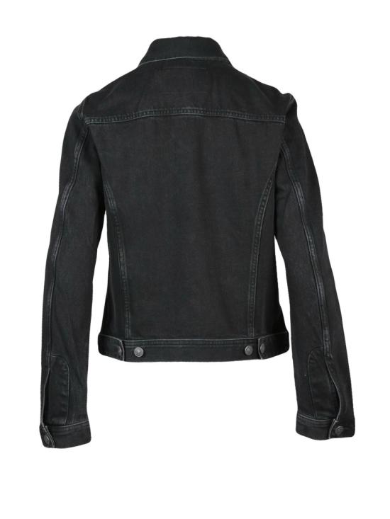 25FW 디젤 데님 자켓 버튼업 블랙  재킷, 크롭 기장, 클래식한 디테일 - DIESEL