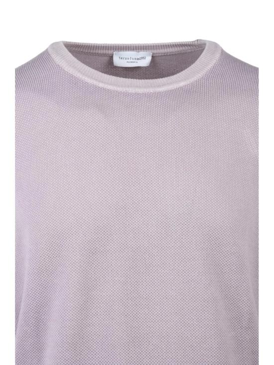 25SS Terzo Fuso 1952 니트웨어 보라색 질감의 면 스웨터 - OTHER BRANDS