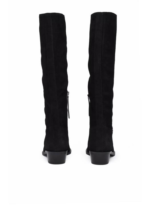 25FW 마렐라 부츠 블랙 가죽 캄부사 - MARELLA